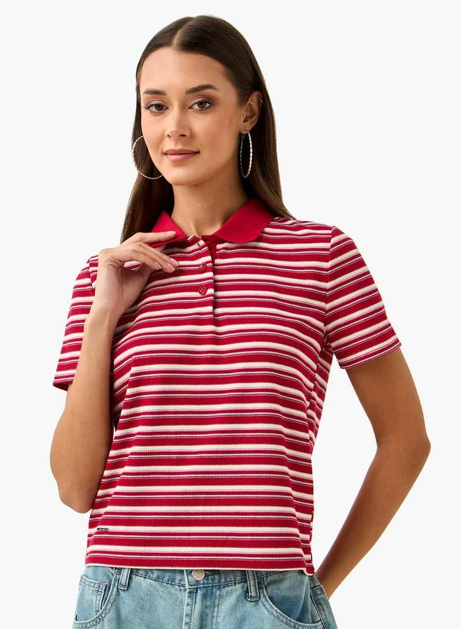 Lee Cooper Lee Cooper Striped Polo Cotton T-shirt
