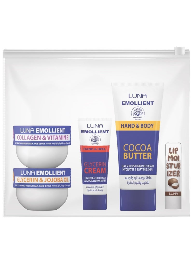 Emollient , Lip Moist & Emollient Soft Cream Bundle Promo bag - pzsku/Z39A11EAA5BE97346855DZ/45/_/1733757859/dbe5b9c9-d701-4393-a07d-2b7a75f44343