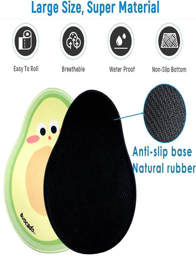 Leden Mouse Pad Cute Avocado Mouse Pads, Computer Mousepad with Non-Slip Rubber Base for Laptop Gaming Home Office, 11 x 8.2 Inches - Image 3