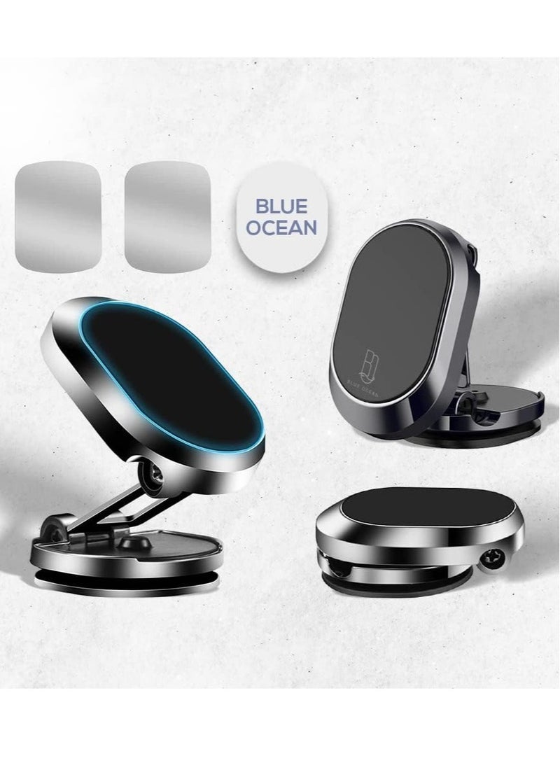 NEW Magnetic Car Phone Holder Foldable Dashboard Cell Phone Car Mounts 360 Adjustable Rotation Mobile Magnet Holder Car Aluminum perfect For Table Kitchen and any location (MODEL A - 360º) - Image 2