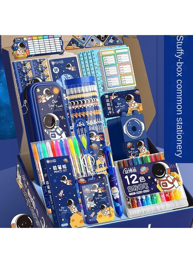 Bluejw Boys' Gift Bag Gift Stationery Suit Gift Box Boys' Primary School Students' Learning Supplies Hand Account Big Gift Bag High Color Value Less - Image 4