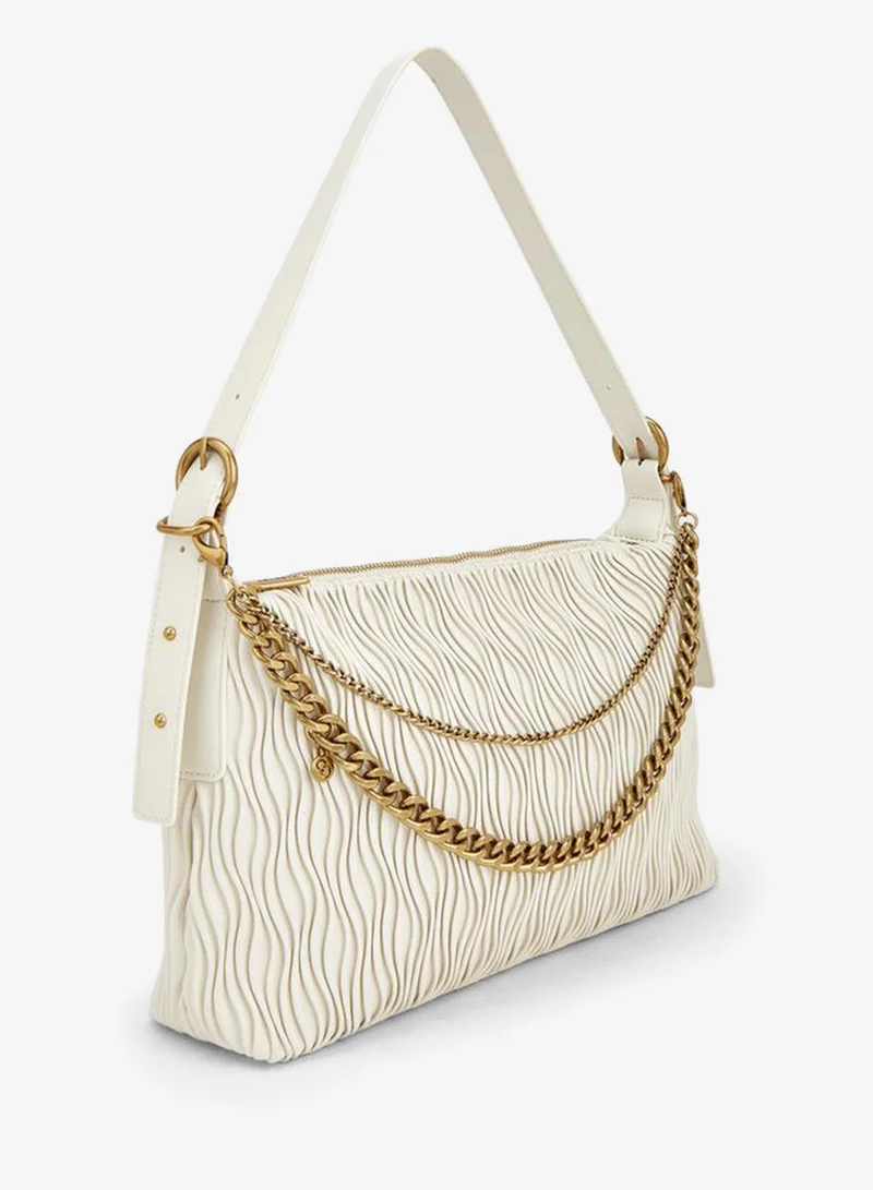 Celeste Textured Shoulder Bag With Adjustable Strap