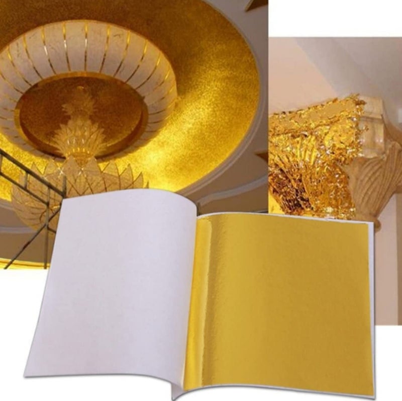 GSWC Gold Foil Imitation Sheets for Art Crafts Decoration Gilding Crafting Frames Sheets_450 - Image 4