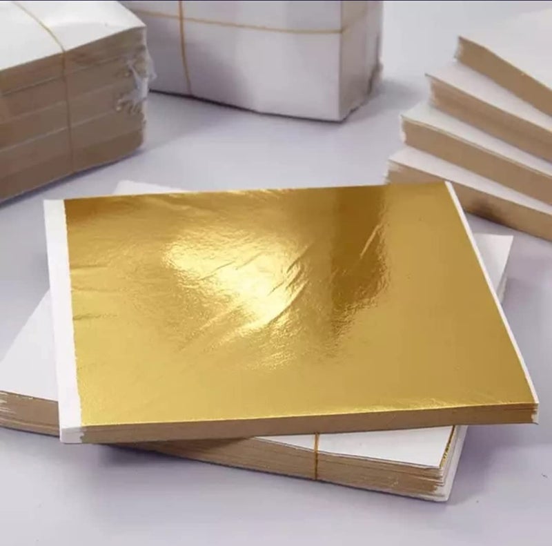 GSWC Gold Foil Imitation Sheets for Art Crafts Decoration Gilding Crafting Frames Sheets_450 - Image 1