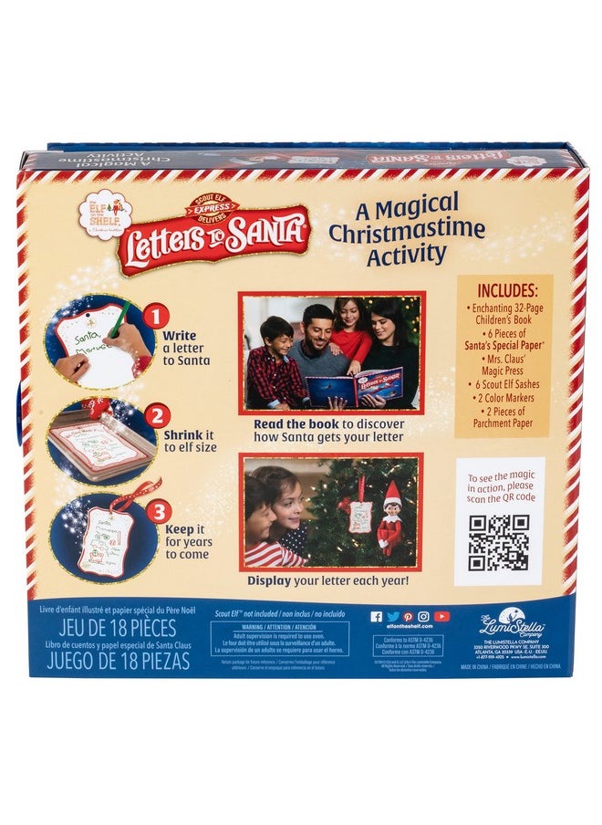 The Elf on the Shelf - The Elf on The Shelf: Letters to Santa - Send Shrinking Christmas Lists to Santa through your Elf- 18 Piece Gift Set Includes Magic X-mas Paper, Mrs Claus' Press, Ribbon Sashes, Markers, and Parchment - Image 1