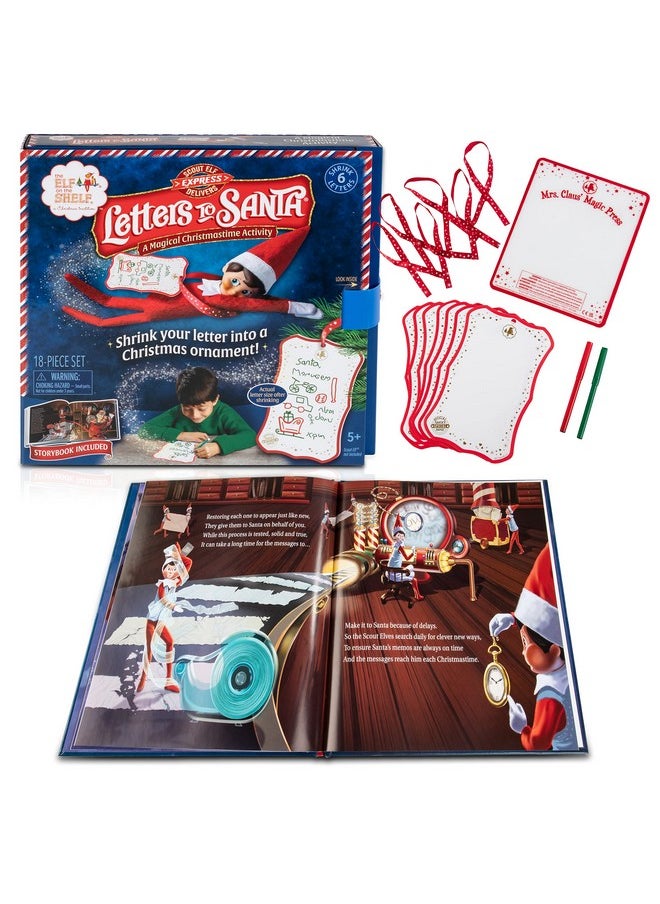 The Elf on the Shelf - The Elf on The Shelf: Letters to Santa - Send Shrinking Christmas Lists to Santa through your Elf- 18 Piece Gift Set Includes Magic X-mas Paper, Mrs Claus' Press, Ribbon Sashes, Markers, and Parchment - Image 1