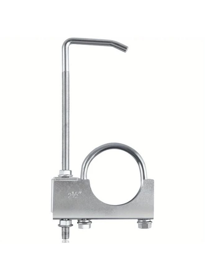 Heavy Duty Adjustable 2 5in Exhaust Hanger Bracket With Clamp For Cars Trucks SUVs - Image 1