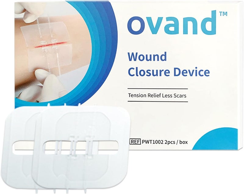 ovand 2 قطع إغلاق جروح الطوارئ لاصقات الفراشة إغلاق الجروح إصلاح الجروح الجراحية بدون خياطة تجلط سريع جهاز إغلاق الجروح الطارئة PU - Image 1
