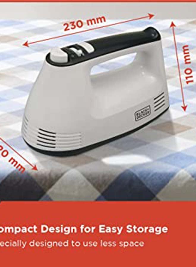 BLACK+DECKER Hand Mixer 300 W M350-B5 white - Image 5