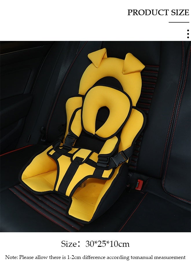 DUNISO Portable Child Car Safety Chair Safety Seat with Neck Pillow and Five-Point Belt for Kids - Image 3
