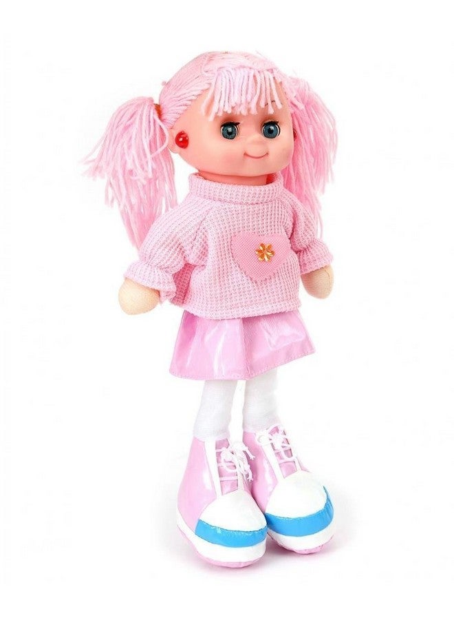 VGRASSP Beautiful Hair Cute Doll Toy with Light and Music (Pink) - Image 1