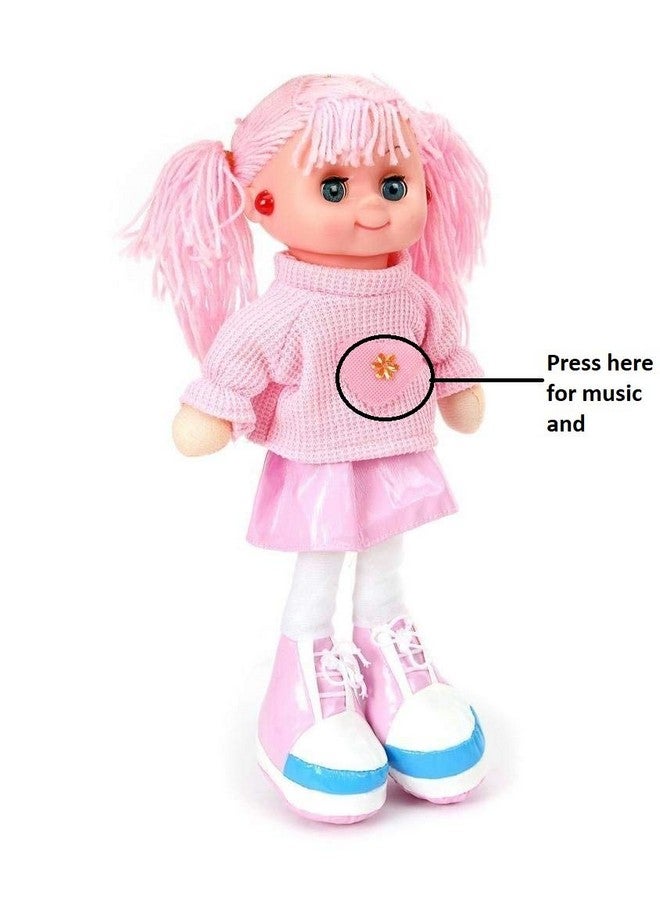 VGRASSP Beautiful Hair Cute Doll Toy with Light and Music (Pink) - Image 2