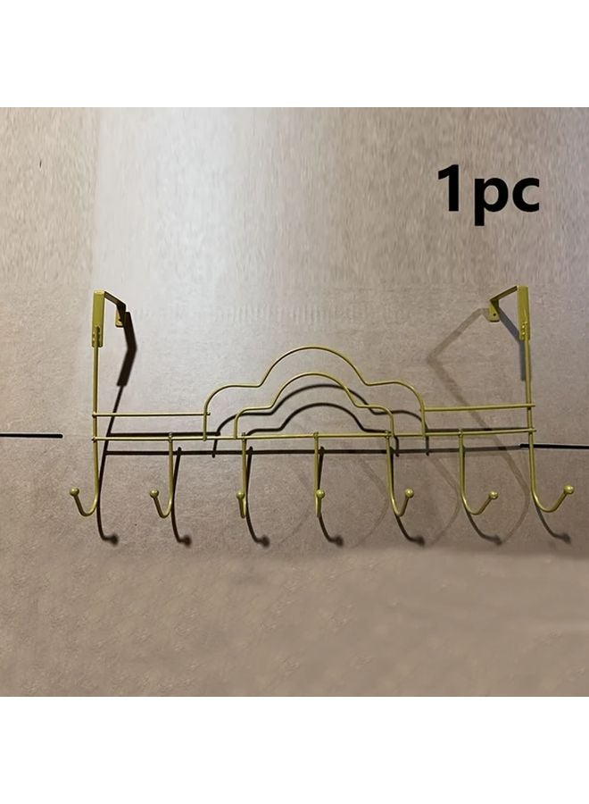 Bohemian Style Metal Wall Mounted Hook Rack Golden Finish Towel Bag Holder Cloud Style - Image 1