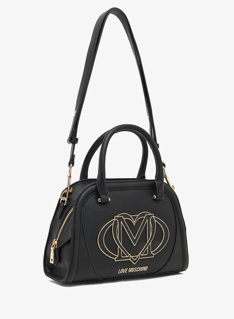 Love Moschino logo zip detailed satchels