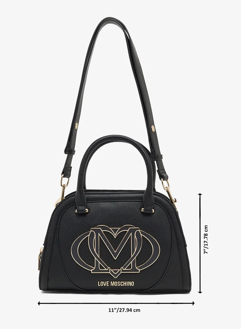 Love Moschino logo zip detailed satchels