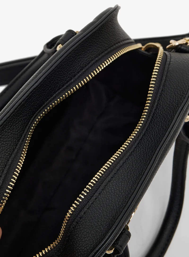 Love Moschino logo zip detailed satchels
