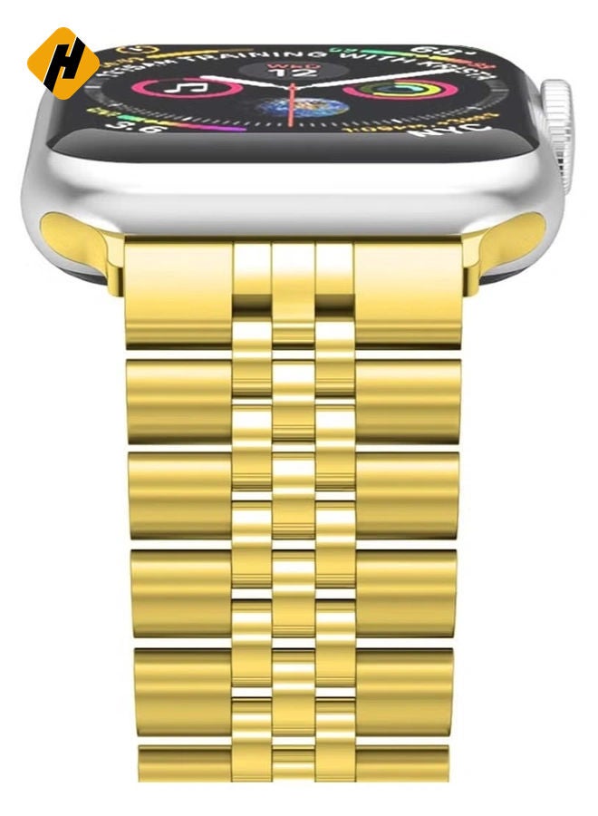 HuHa Compatible with Apple Watch Band 41mm 40mm 38mm, Stainless Steel Heavy Band with Butterfly Folding Clasp Link Bracelet for iWatch Series8/7/6/ SE Series 5/4/3/Men Women,  - Image 3