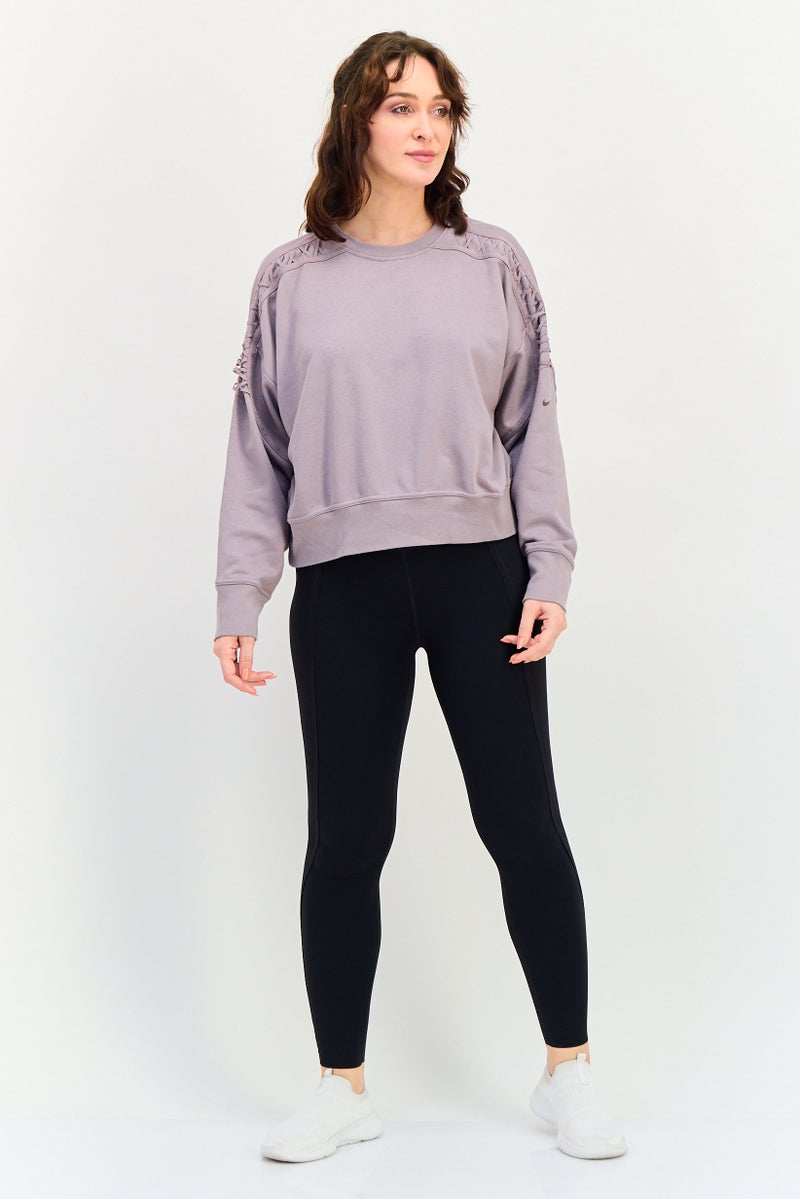 Nike Women Plus Size Long Sleeve Outdoor Sweatshirt, Lavender - Image 4