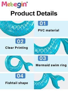 حلقة سباحة على شكل ذيل سمكة، حلقة سباحة فريدة من نوعها قابلة للنفخ في حوض السباحة، عوامة مسبح حورية البحر للأطفال والكبار، حلقة سباحة متينة وقوية، ألعاب مائية ممتعة، مناسبة لحمامات السباحة الصيفية والشواطئ والحفلات والرياضات المائية، 170.8*114.9*30.9 سم - pzsku/Z39A1A359AC6DC5813F76Z/45/_/1715397704/d572b845-7a82-4319-9e85-56cd5cc11529