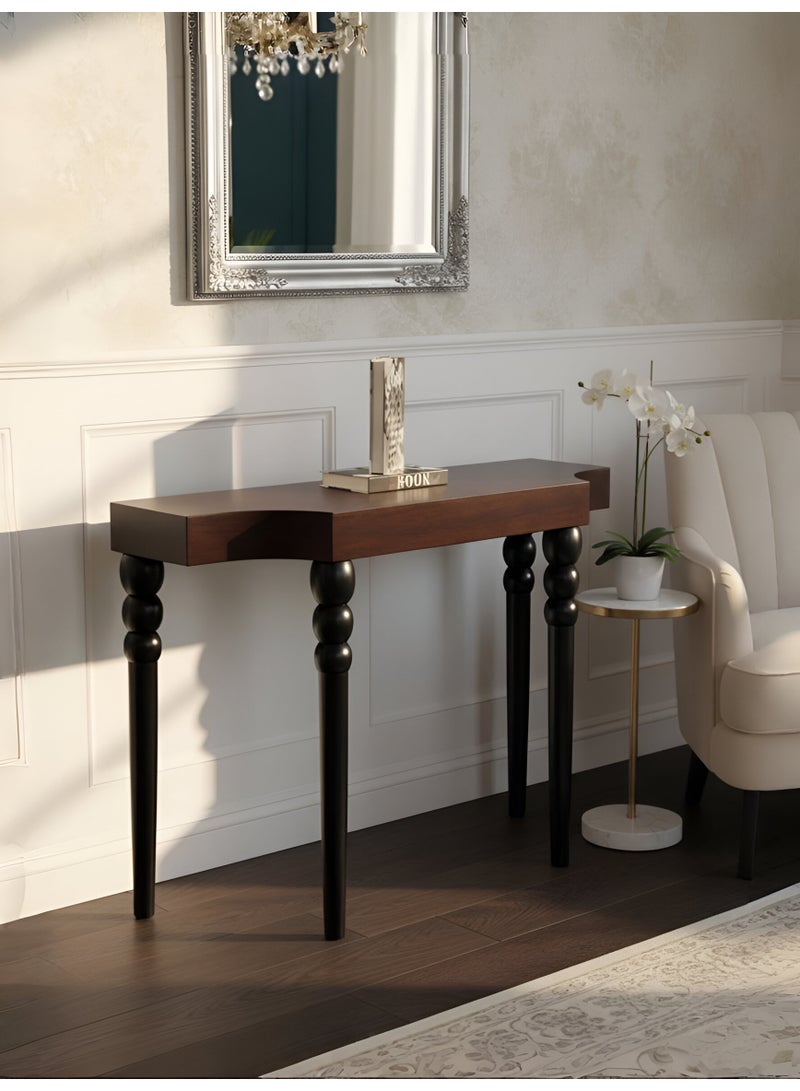 رود هوم طاولة كونسول مدخل فاخرة من قشرة الجوز والخشب السويدي الصلب - Image 1