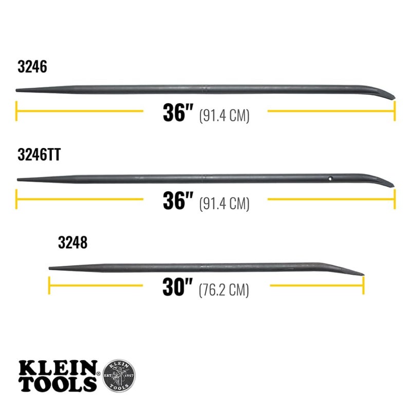 Klein Tools 3246 Round 7/8-Inch x 36-Inch Connecting Bar, Made in USA, Sleever Bar for Aligning, Prying and Chiseling - Image 4