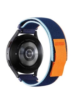 Durable 20mm Band, Trail Loop Nylon Sport Band for Samsung Galaxy Watch 6 5 4 40mm 44mm/Watch 5 Pro 45mm/Watch 4 6 Classic 42mm 43mm 46mm 47mm Nylon Sport Band by TenTech - Dark blue & Navy blue