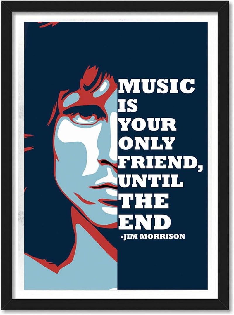 GRAY WALL Jim Morrison Quote PopArt Framed Poster - Image 1