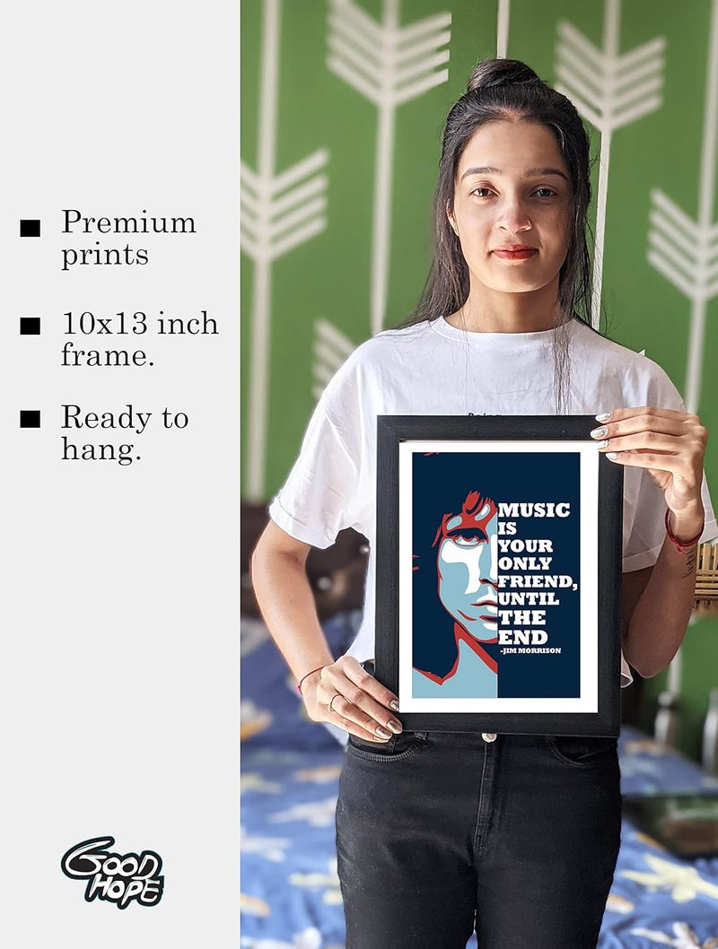 GRAY WALL Jim Morrison Quote PopArt Framed Poster - Image 5