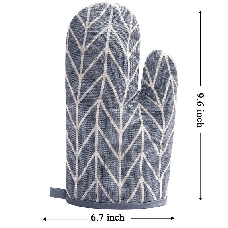 Win Change Oven Mitts and Potholders BBQ Gloves-Oven Mitts and Pot Holders with Recycled Infill Silicone Non-Slip Cooking Gloves for Cooking Baking Grilling (4-Piece Set Grey) - Image 4