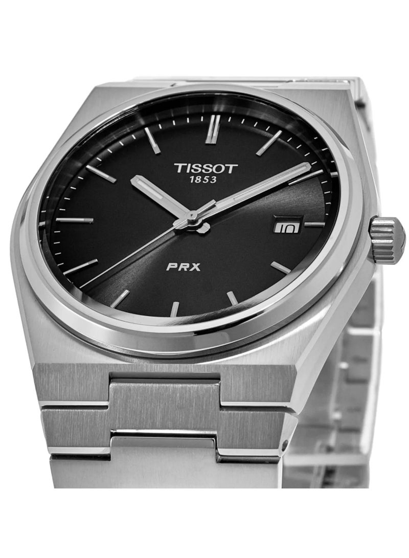 TISSOT PRX Black Dial Stainless Steel 40mm Mens Swiss Quartz Watch - T137.410.11.051.00 - Image 2
