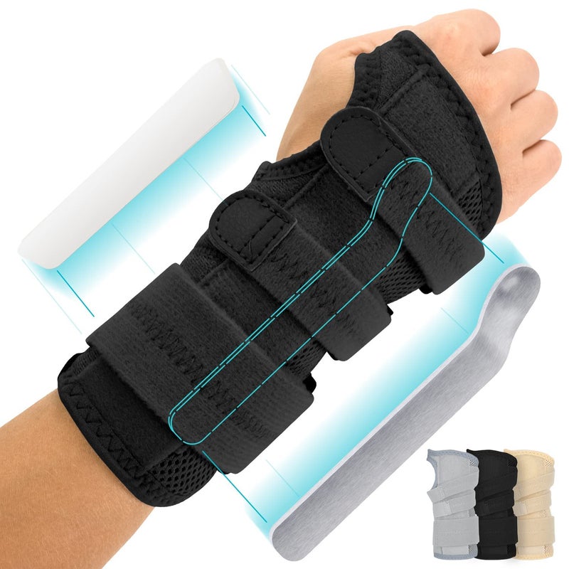 Vive Carpal Tunnel Wrist Brace with Splint for Left or Right Hand - Adjustable Night Wrist Support Splint Immobilizer for Men & Women - Cockup Brace for Arthritis, Tendonitis, Sprain, Injuries & Pain - Image 1