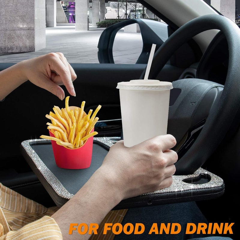 eing Bling Auto Steering Wheel Desk - Multi-Functional Car Travel Table for Eating and Working - Image 3