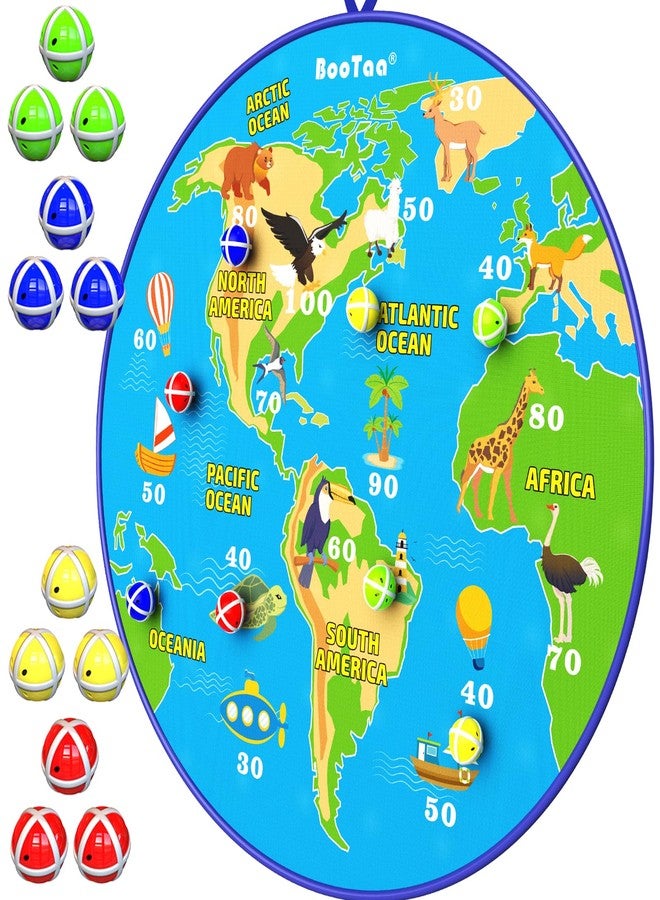 BooTaa 29" Large Dart Board for Kids, Kids Dart Board with 12 Sticky Balls, Boys Toys, Indoor/Sport Outdoor Fun Party Play Game Toys, Birthday Gifts for 3 4 5 6 7 8 9 10 11 12 Year Old Boys Girls - Image 1