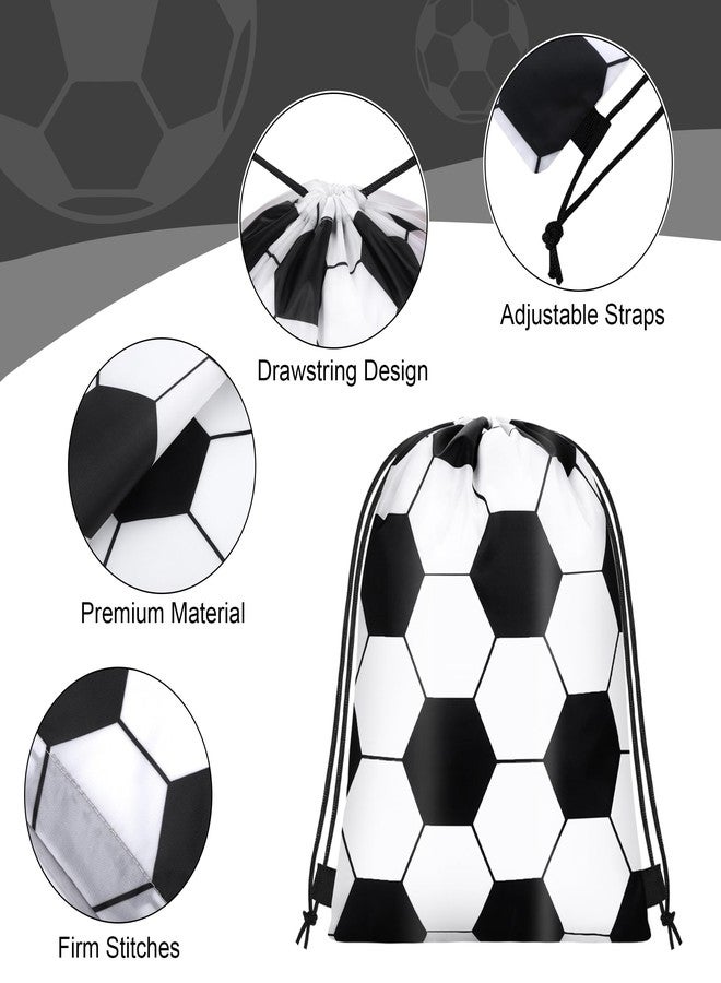 MIMIND 15 Pcs Soccer Drawstring Bags Backpack Birthday Party Goodie Favor Bags Gift Bag for Gym Sports Storage Travel - Image 3