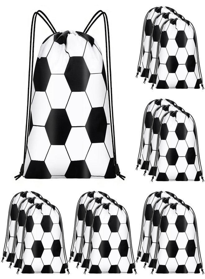 MIMIND 15 Pcs Soccer Drawstring Bags Backpack Birthday Party Goodie Favor Bags Gift Bag for Gym Sports Storage Travel - Image 1