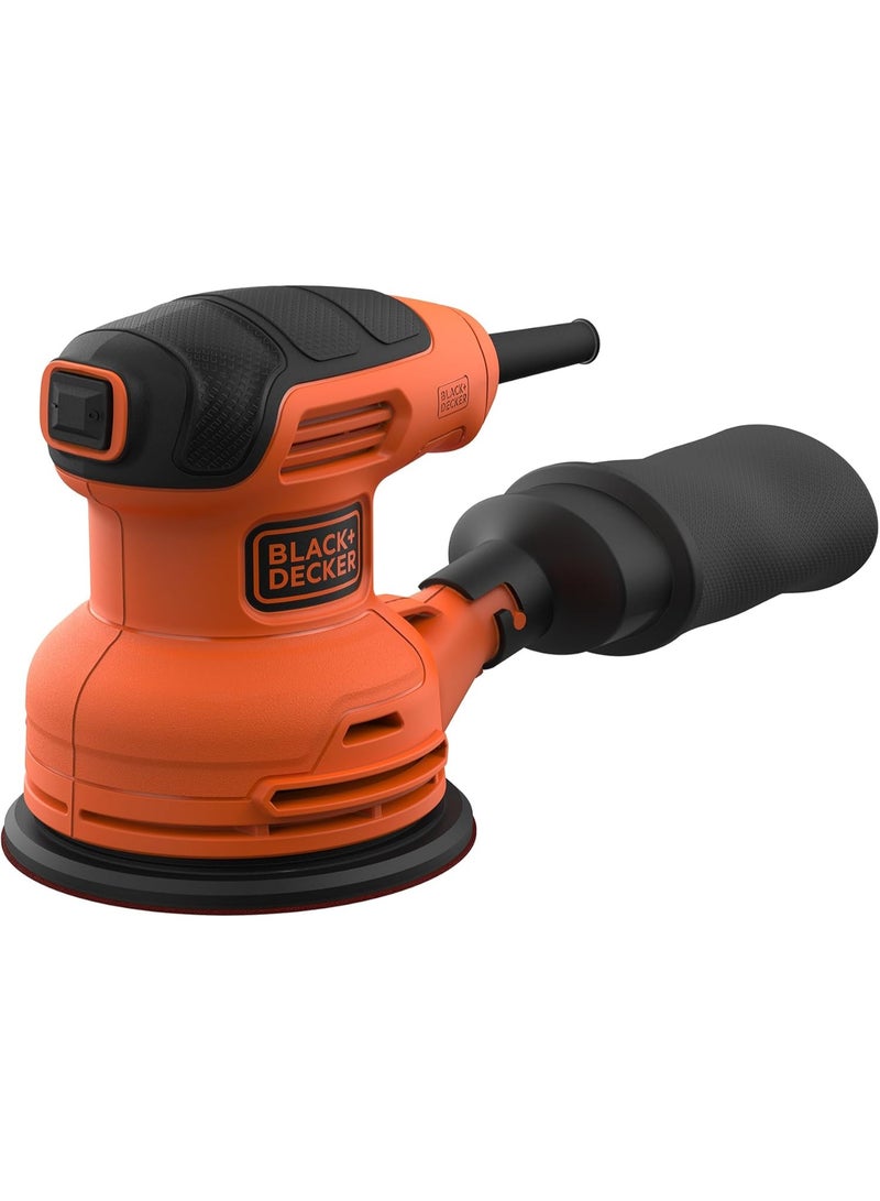 BLACK+DECKER Corded Random Orbit Sander Orange Black 230W 14000Rpm - Image 2