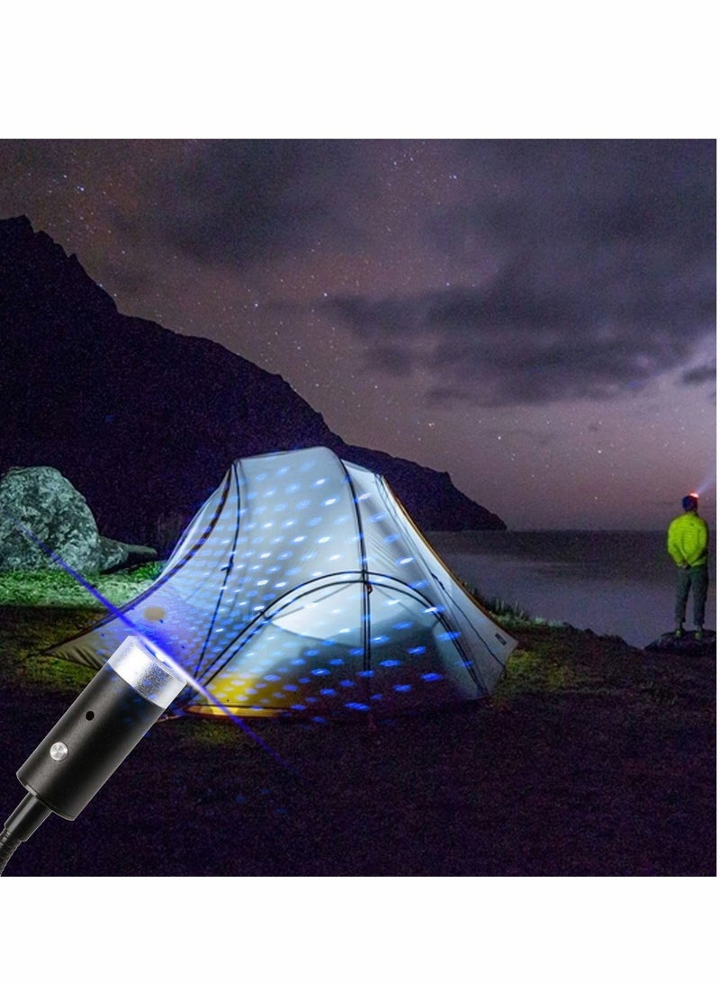 Loquat USB Star Projection Night Light with Auto Rotating Sound Activated Strobe Adjustable Romantic Violet Interior Car Lights Roof Decoration for Car, Ceiling, Bedroom, Party - Image 3