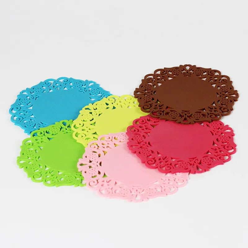 CLUBX CLUBX Silicone Pot Mat Cup Cushion Heat Mat Resistant Waterproof OilProof Coffee Table Cup Mats Pad Placemat Kitchen Accessories Cooking Tools Silicone mat15cm x 2pc - Image 1
