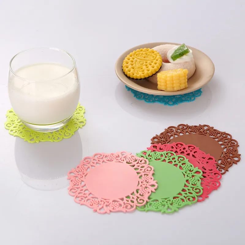 CLUBX CLUBX Silicone Pot Mat Cup Cushion Heat Mat Resistant Waterproof OilProof Coffee Table Cup Mats Pad Placemat Kitchen Accessories Cooking Tools Silicone mat15cm x 2pc - Image 3