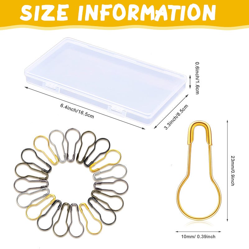 Waydress 500 Pieces Bulb Pins for Crafts Gourd Quilting Calabash Safety Pins for Hand Sewing DIY Crafts Home Accessories(Silver, Black, Gold, Silver Black, Bronze) - Image 3