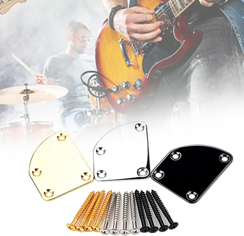 All usage compatible 4 Holes Metal Guitar Bass Neck Plate with Screws Guitar Neck Joint Board Mounting Plate Electric Guitar Accessory Globally engineered build All user group compatible User tested optimized build Wide daily application Easy transit optimized build Adjustable build Natural tone color options Multi-hub shipment dispatch Workday cycle fulfillment Gulf market trial optimized design Modern color selections General purpose design Liquid tight joint Remote area delivery User friendly optimized build Easy store & transit build Integrated practical design Long lasting universal build Air & land transit compatible Storage transit efficiency build Modern versatile shape Globally popular elegant design Changing environment compatible KSA standard compatible design - Image 2