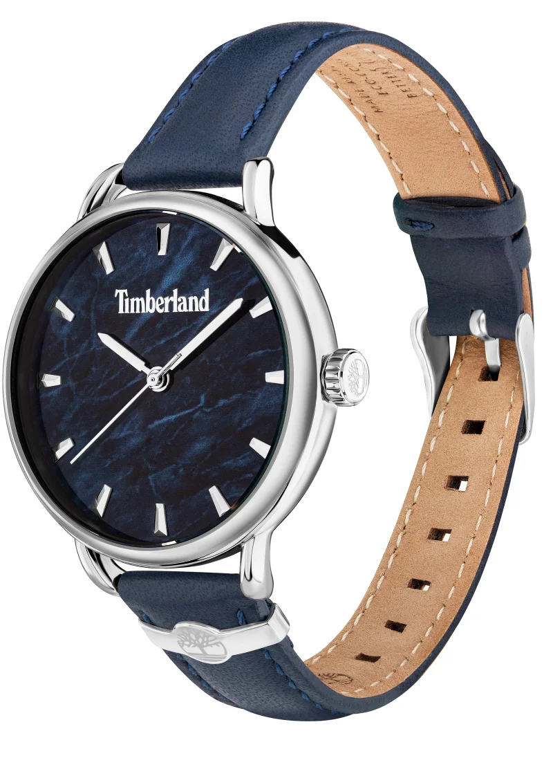 Timberland Champney Women's Watch Analog Blue Dial Navy Leather Strap