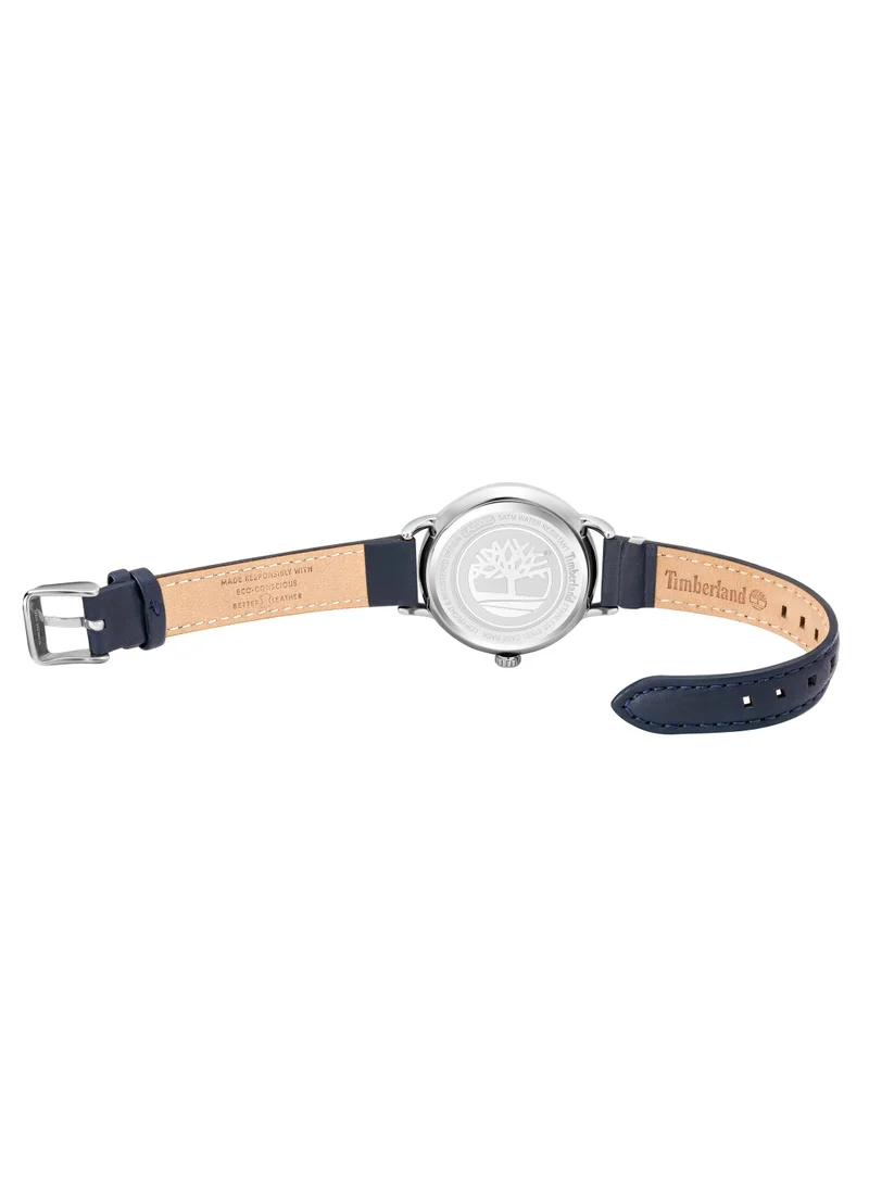 Timberland Champney Women's Watch Analog Blue Dial Navy Leather Strap