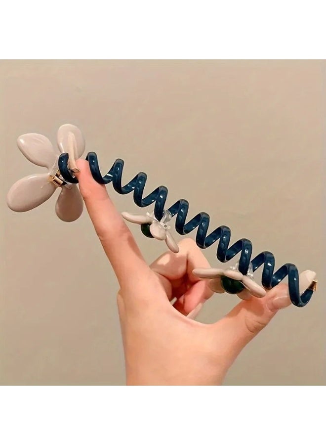 Spiral Hair Twist Clip with Elegant Flower Design – Easy Hair Styling and Strong Hold for Long and Medium Hair, Stylish Bun Maker Hair Accessory for Everyday Wear, Work, Parties and Special Occasions - Image 2