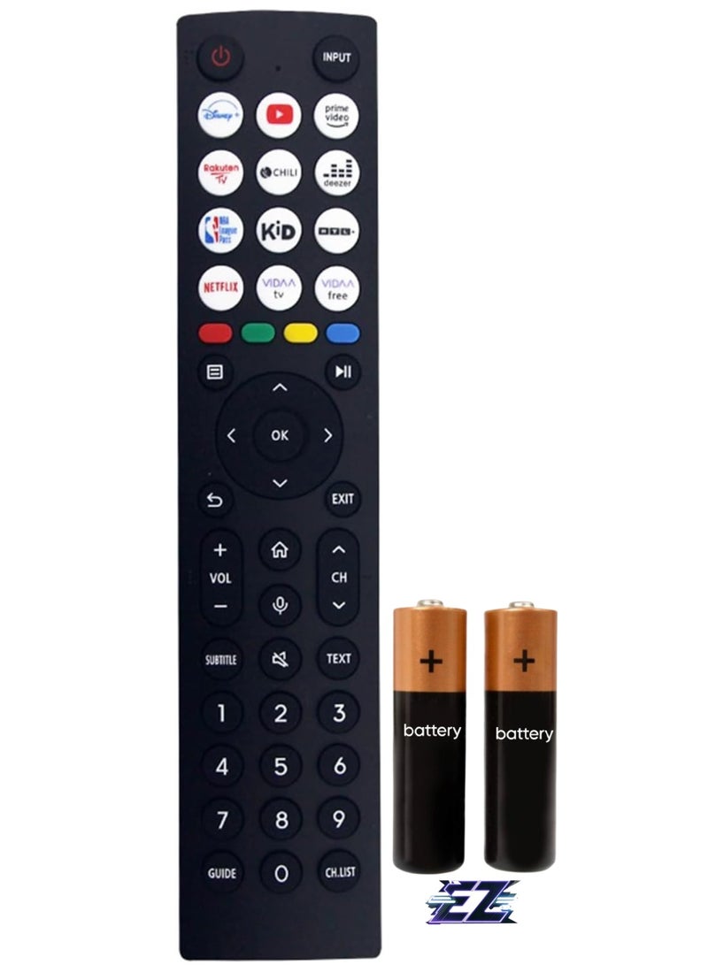 ELTRAZONE ERF2M36H Replacement IR Remote Control for Hisense TV with battery - Image 1