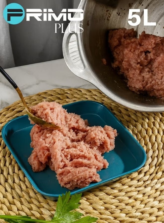 PRIMO PLUS Electric Meat Chopper Grinder 5 Liter  with two variable speed Stainless Steel Bowl Food Processor for Meat Vegetables Onion Ginger Garlic Mincer Blender for Home / Restaurants / Kitchen - Image 3