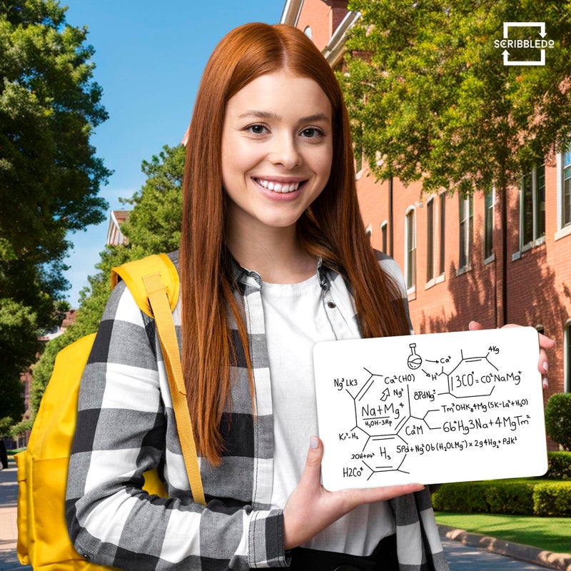 Scribbledo Small White Board Dry Erase Mini Whiteboard 6x9 Inch Small Dry Erase Board Marker Board Dry Erase Lapboards Handheld Personal White Boards for Students Whiteboard Office Kitchen - Image 5