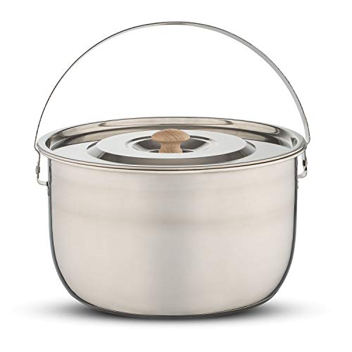 Wealers Camping Cookware Set - Compact Stainless Steel Campfire Cooking Pots and Pans | Combo Kit with Travel Tote Bag | Rugged Outdoor Cook Set for Hiking (4 Piece Pot & Pan Set) - Image 4