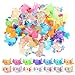 Sonwyoung 98 Pcs 14 Colors Mini Axolotl Figures Color and Luminous Mini Resin Axolotl Glow in The Dark Tiny Charm Craft for DIY Garden Dollhouse Decoration - Image 3