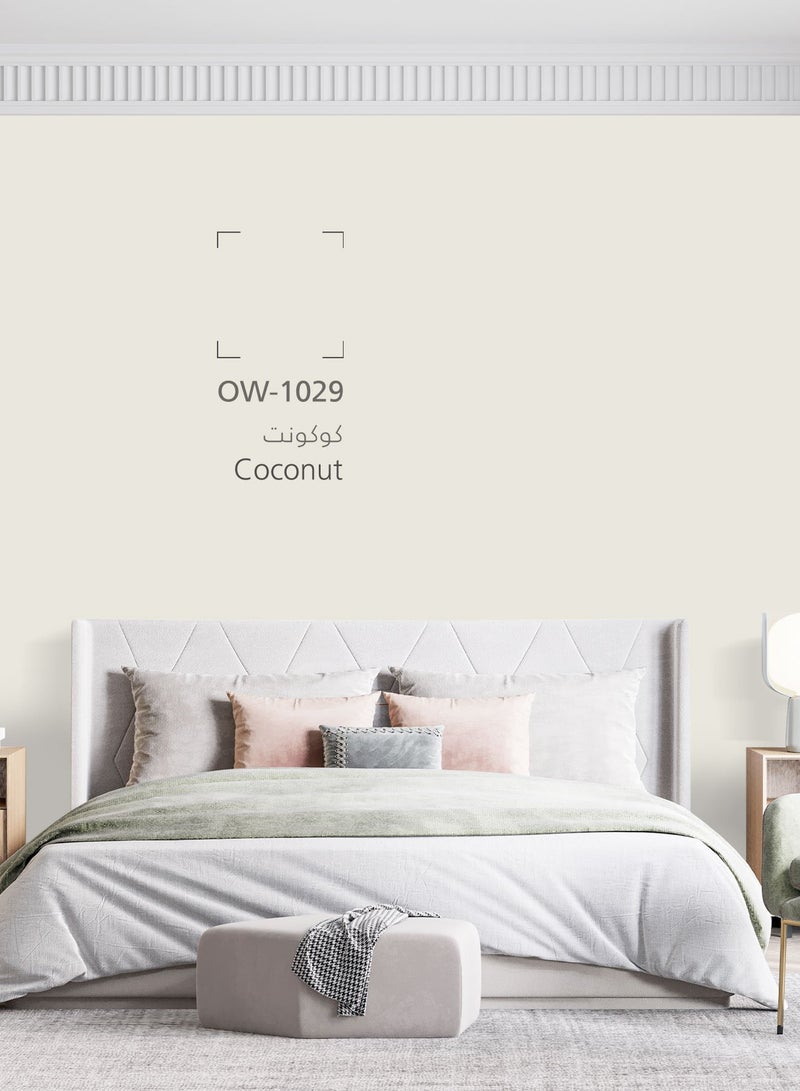 Jazeera Paints Green Interior Walls Paints Silk (color :Coconut) 3L - Image 2